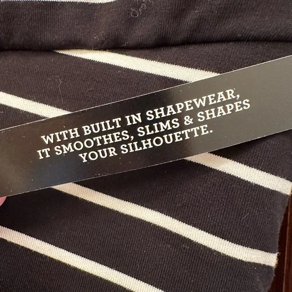 NWT WHBM black and white stripe body con dress - Picture 2 of 4